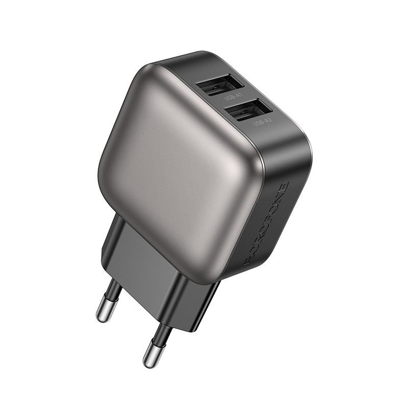 Сетевое зарядное устройство BOROFONE BAS51A Absolute dual-port charger Black Одесса - изображение 1