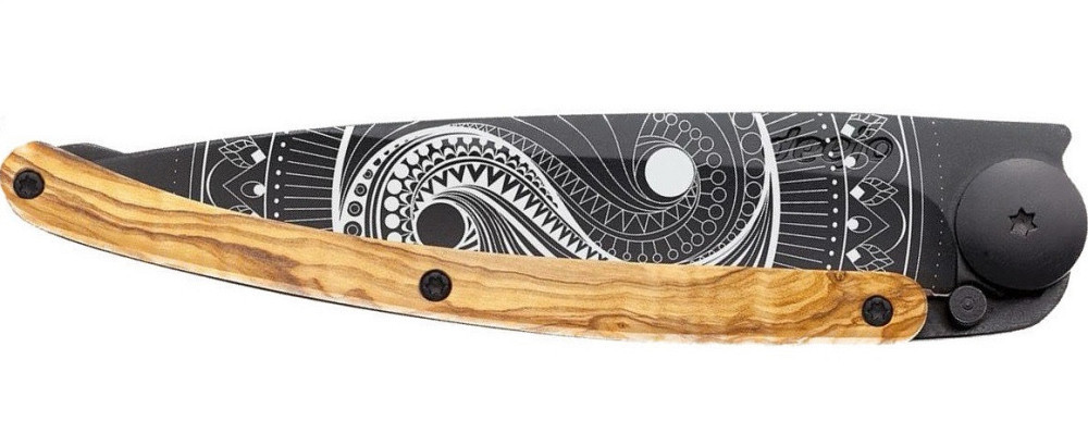 Универсальный Складной Нож с лазерной гравировкой Инь и Янь Deejo 