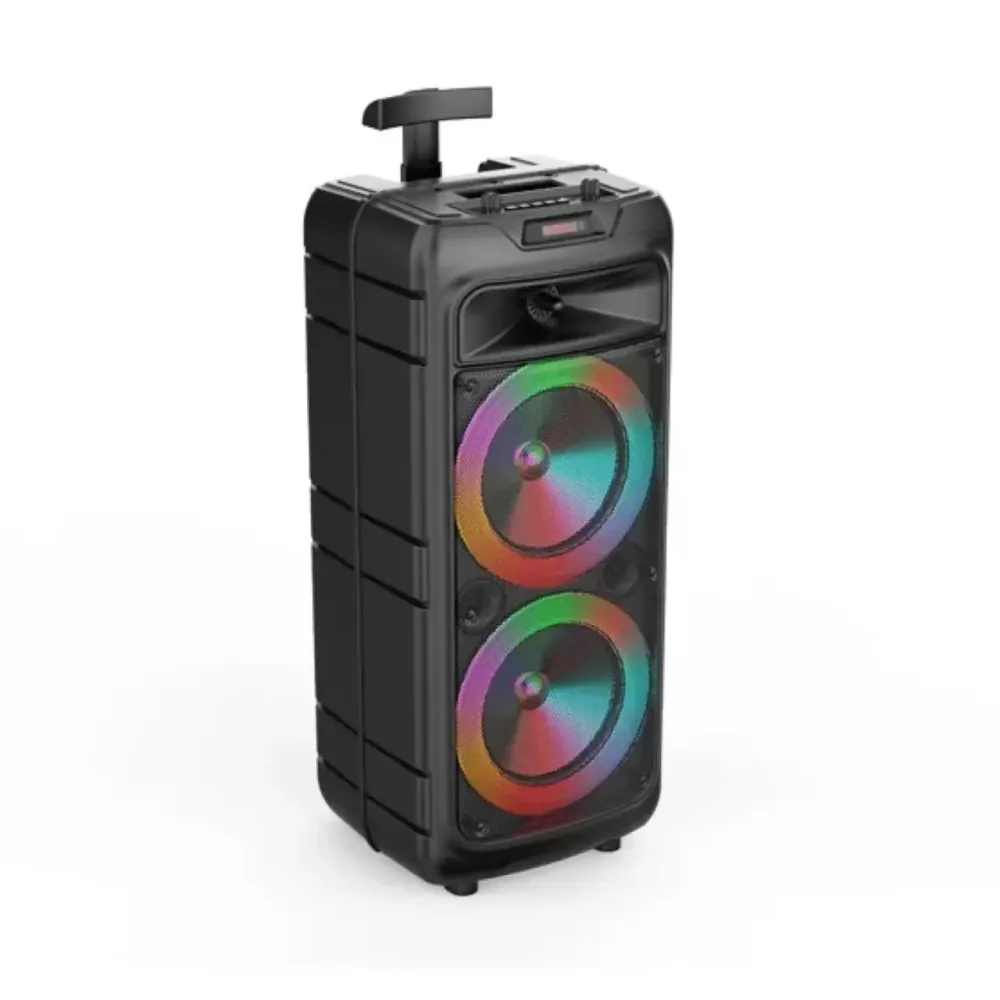 Портативна Bluetooth колонка ZQS-8211 з колесами та ручкою, LED, FM, USB, TF, TWS, бездротовим мікрофоном Одеса - фото 3