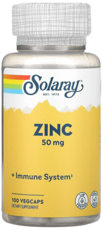 Хелатний цинк Solaray Zinc 50 мг 100 капсул Київ