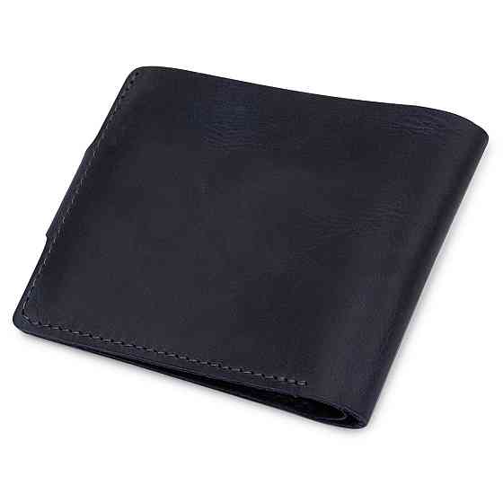 Мужское компактное кожаное портмоне GRANDE PELLE 11519 Темно-синий Киев