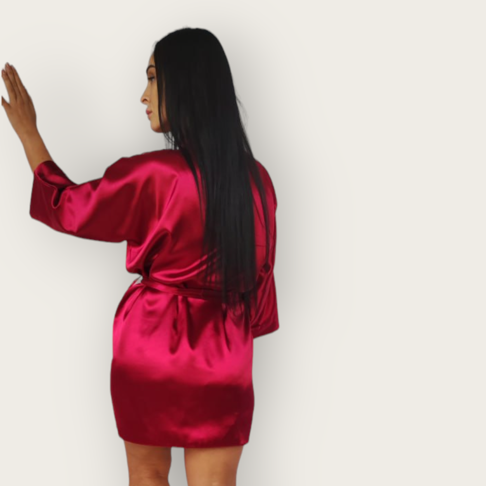 Комплект ночная рубашка с халатом Бордовый L Харьков - изображение 9