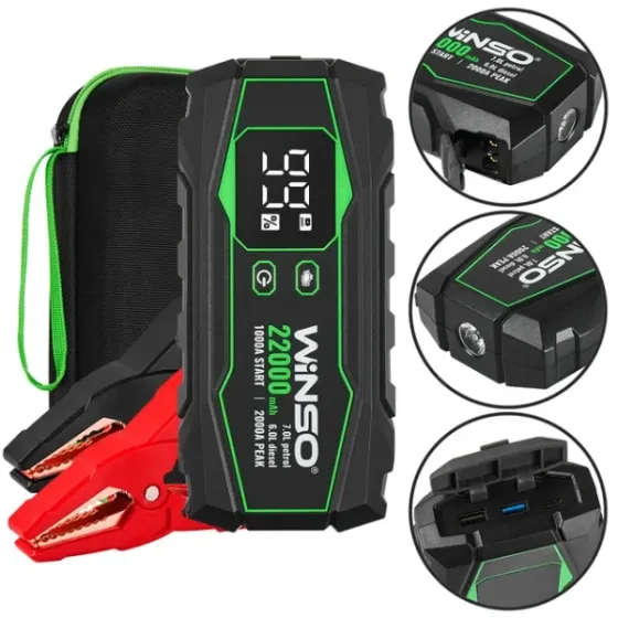 Пусковий пристрій WINSO 141000, 1000A / 2000A, 22000 mAh Ковель