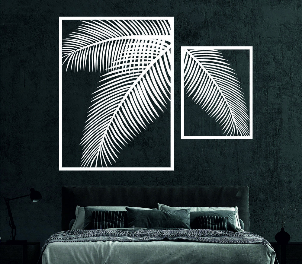 Декоративне настінне Панно «Пальма» Декор на стіну 70*91 см, Білий Київ - фото 6