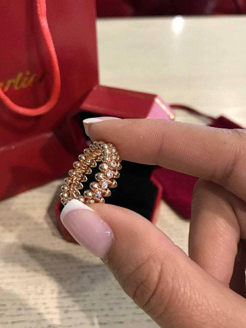 Кільце Cartier Juste un Clou ("зубчики") — покриття рожеве золото з цирконієм Одеса - фото 7