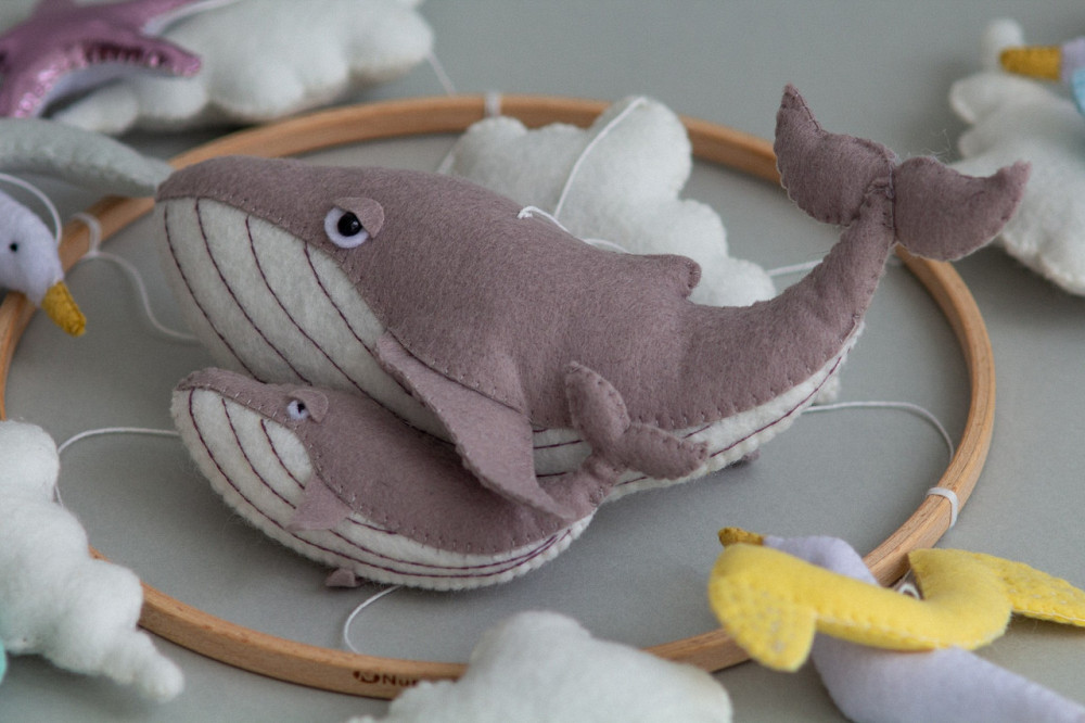 Дитячий музичний мобіль на ліжечко для немовлят WooolyWool «Морські сни» з 35 мелодіями Київ - фото 7