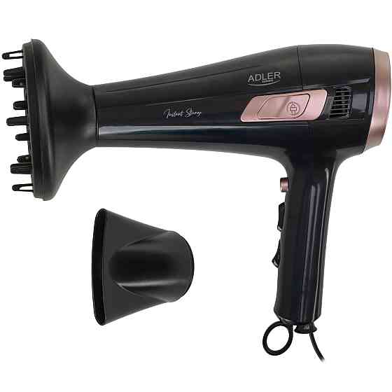 Фен Adler AD 2283 black 2400Вт/ 2 швидкості/ хол.обдув/ темп.режимів-3/ ахист від перегріву Вінниця