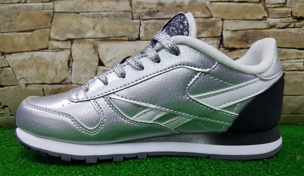 Женские кроссовки Reebok Classic Leather,Silver Metallic  р.37(24,3)см Киев - изображение 7