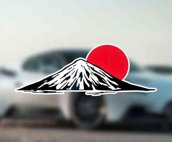 Виниловая наклейка Mount Fuji – декоративная наклейка с горой Фудзи и красным солнцем, 1 шт Киев