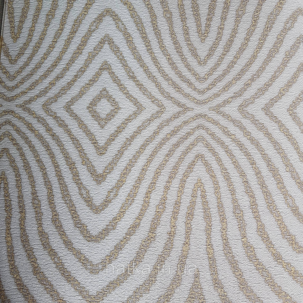 Шпалери метрові вінілові на флізелін 24 Carati Cristiana Masi абстракція смуги золотисті хвилі на рожевому 3д Київ - фото 1