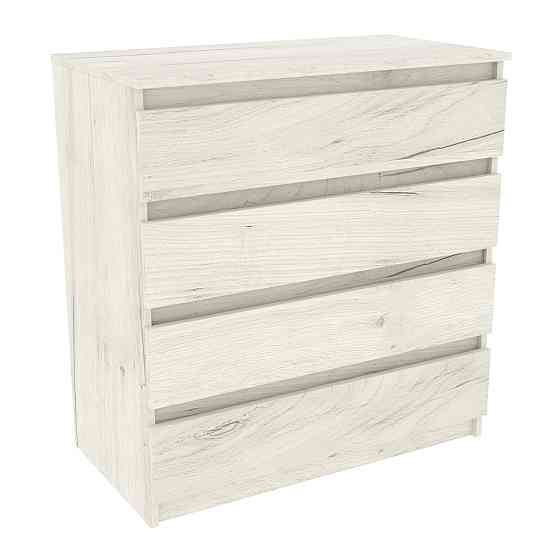 Комод №4, Дуб Крафт Білий, 800/450/850 Львів