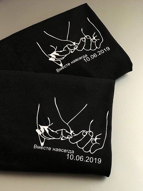Парні футболки для хлопця та дівчини Разом назавжди з індивідуальними датами Чернівці - фото 3