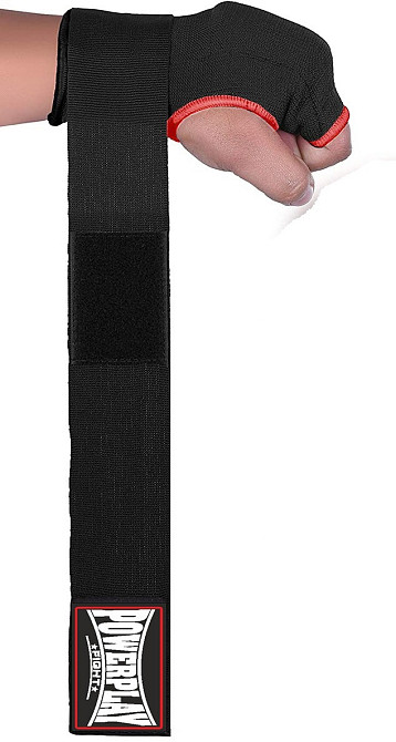 Бинти-рукавиці PowerPlay 3096 з гелевими подушечками Чорні M Кам'янське - фото 5