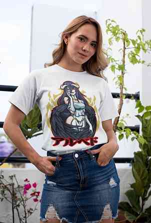 Футболка чоловіча з аніме принтом Оверлорд Аінз Ооал Говн оверсайз (S/M/L) Чорний AnimeJ0484 Дніпро