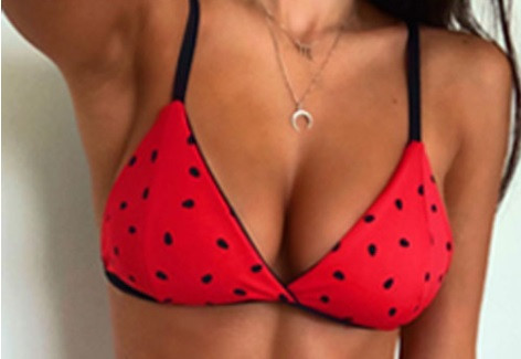 Жіночий роздільний купальник Кавун S червоно-чорний Київ - фото 2