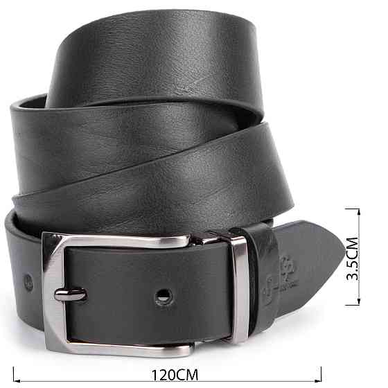 Ремень мужской GRANDE PELLE 00872 Черный Киев