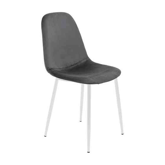 Стілець крісло м'який MacaoDesign U Jasmine 95 білі ніжки Сірий Київ