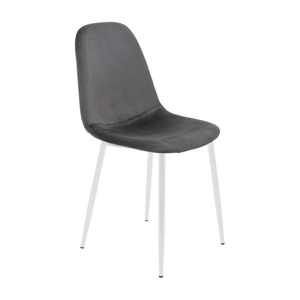 Стілець крісло м'який MacaoDesign U Jasmine 95 білі ніжки Сірий Київ - фото 1