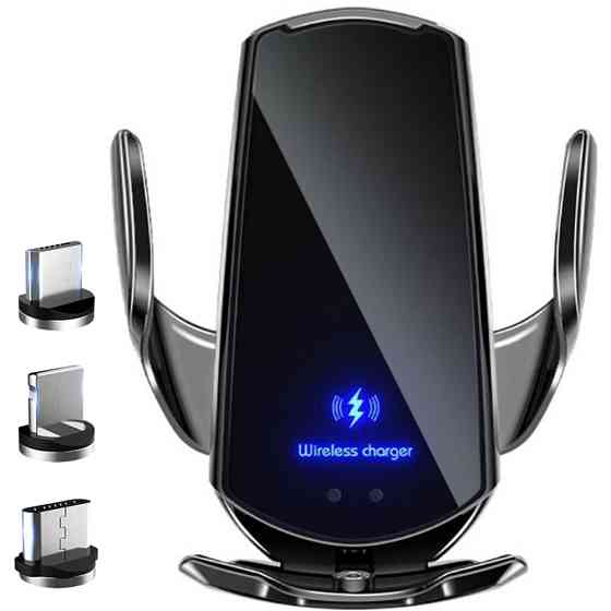 Держатель для телефона в машину с беспроводной зарядкой + переходники Q3 SBR Киев