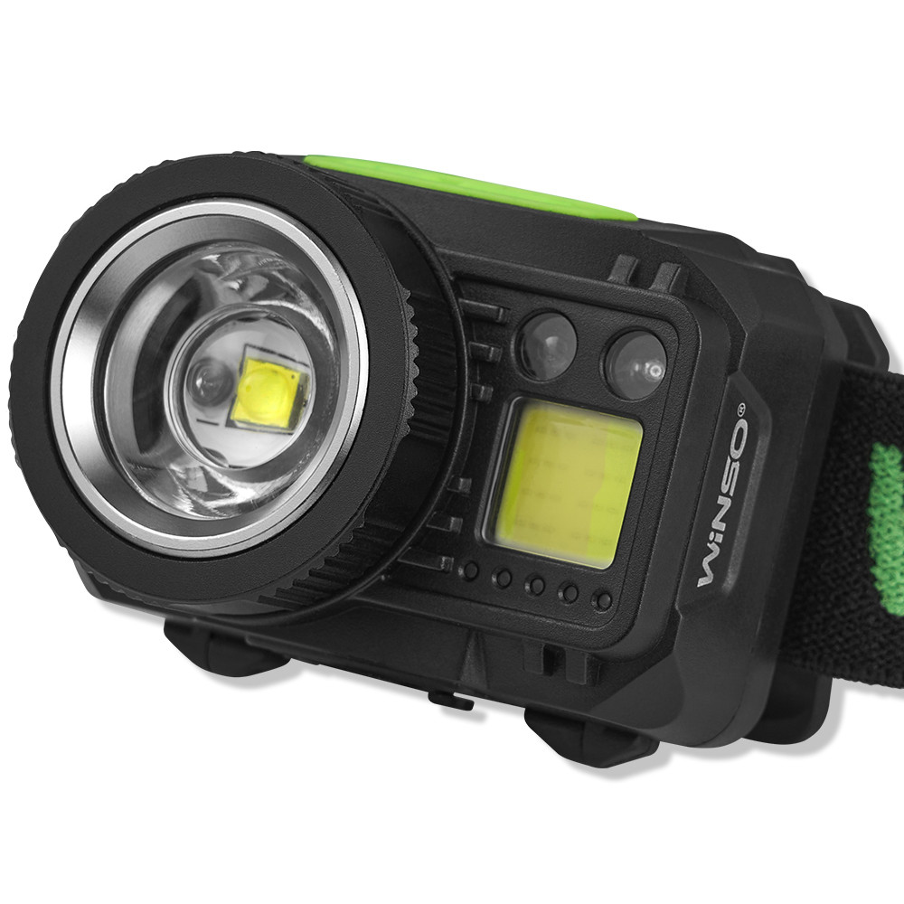 Ліхтар налобний Winso Pro 550Lm, 5W CREE XPG+COB, 1200mAh/3xAAA, з сенсором білий/червоний Львів - фото 3