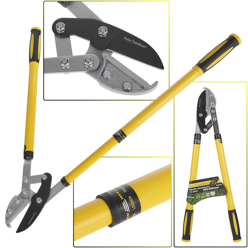 Гілкоріз "John Gardener" тип лез ковадло, шарнірний, телескопічні ручки, для гілок до 50мм Київ - фото 1