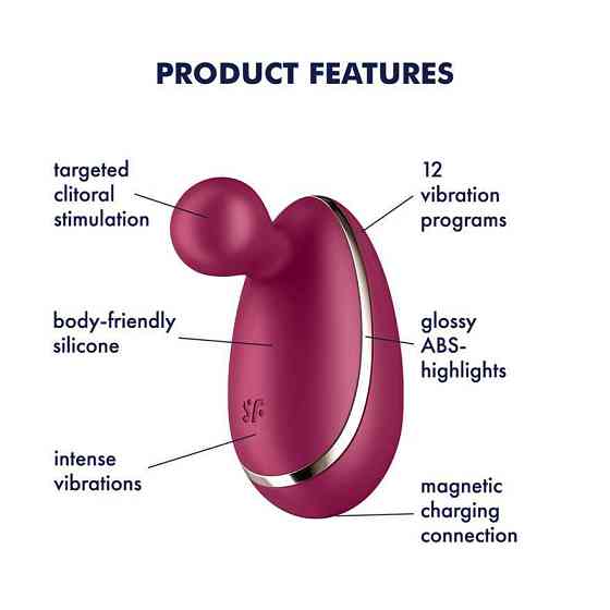 Вібратор для зовнішньої стимуляції Satisfyer Spot On 1 Berry, гнучкий відросток Sex Aura Київ