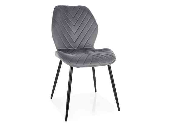 Стілець MIKE VELVET чорний каркас/сірий BL.14 Киев