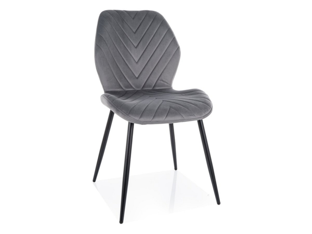 Стілець MIKE VELVET чорний каркас/сірий BL.14 Киев - изображение 1