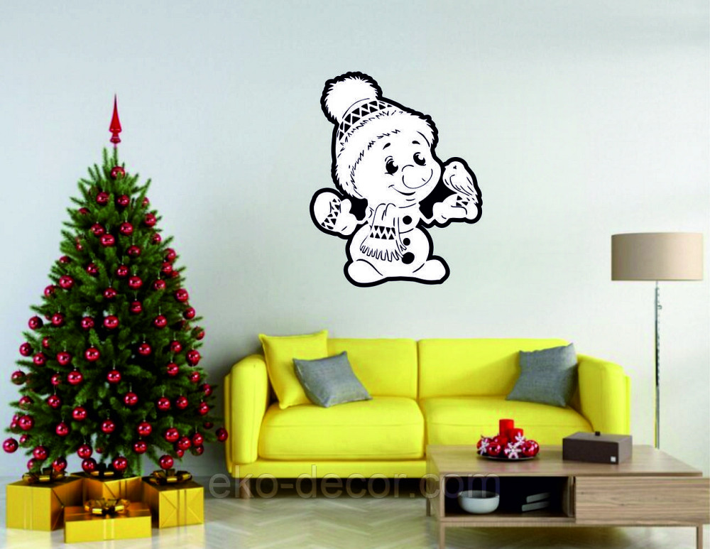 Декоративне настінне Панно «Сніговик», Декор на стену Київ - фото 6