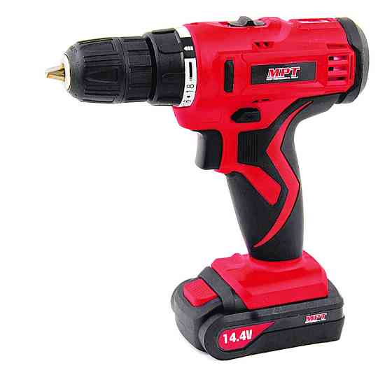MPT Дриль-шуруповерт акумуляторний MPT 14.4 V Li-ion 1.3 Аг 2 швидкості 0-400/1450 об/хв 10 мм Коломыя