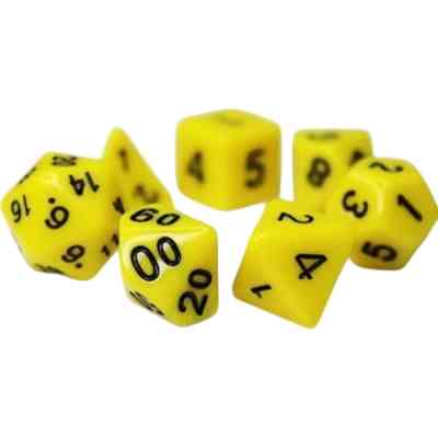 Набор кубиков для настольных игр Games 7 Days Opaque 7 Dice Set - Yellow (g7dopaq11) Винница