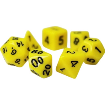 Набор кубиков для настольных игр Games 7 Days Opaque 7 Dice Set - Yellow (g7dopaq11) Винница - изображение 2