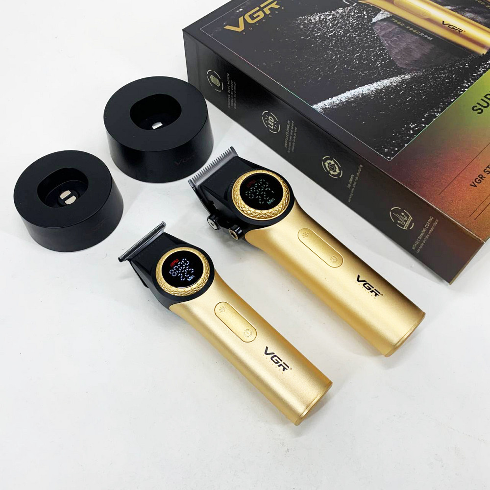 Машинка для точної стрижки бороди і волосся VGR, Надійна машинка для стрижки Тример скронь FJ-44 Львів - фото 14