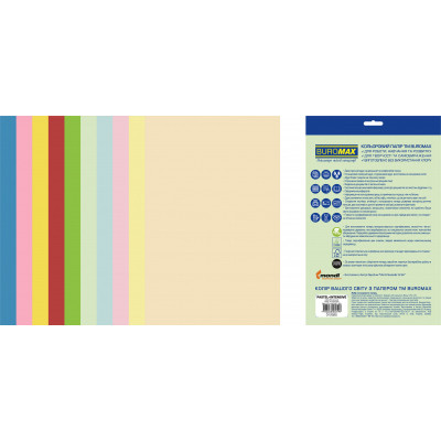Папір Buromax А4, 80g, PASTEL+INTENSIVE, 10colors, 20sh, EUROMAX (BM.2721620E-99) Вінниця - фото 2