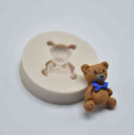 Молд силиконовый Мишка 35 мм серый Киев