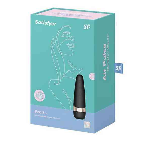 Вакуумный клиторальный стимулятор Satisfyer Pro 3+ Vibration с вибрацией и очень мягким кончиком Sex Aura Киев