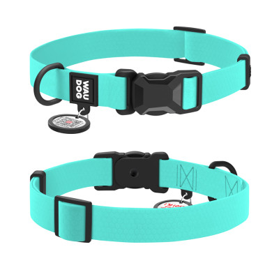 Ошейник для животных WAUDOG Magnet c QR паспортом, магнитная пряжка-фастекс XL тиффани (279727) Винница - изображение 1