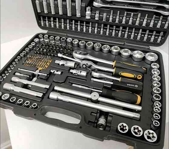 Набор инструментов головки с трещоткой, инструменты для СТО и автосервиса 216 шт. Vorel (Польша), AVI Киев