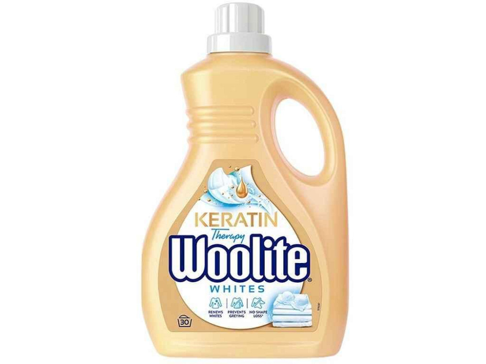 Засiб рiдкий для прання 1,8л д/Світлих та білих тканин з Кератином ТМ WOOLITE Київ - фото 1
