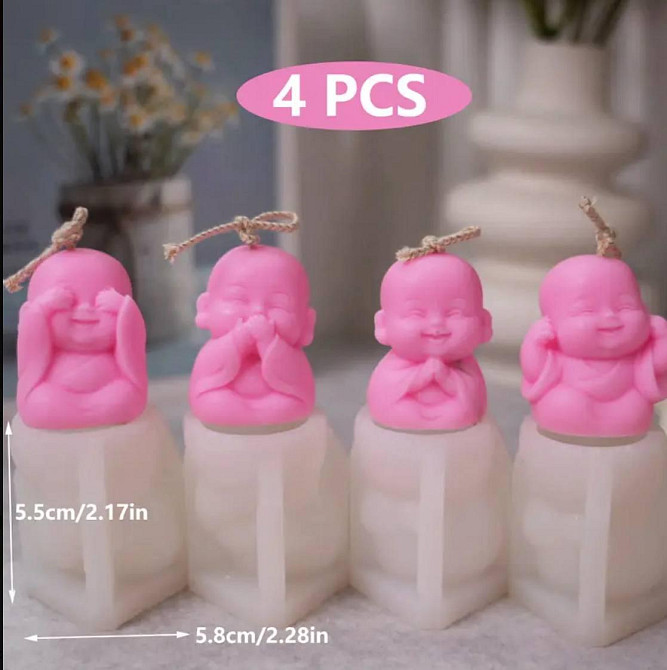 Силіконові форми для свічок «Ченці» – набір для творчості Київ - фото 3