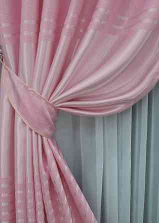 Комплект готовых штор VR-Textil Софт № 1414ш Розовый 150х270 см 2 шт (33-0282) Киев