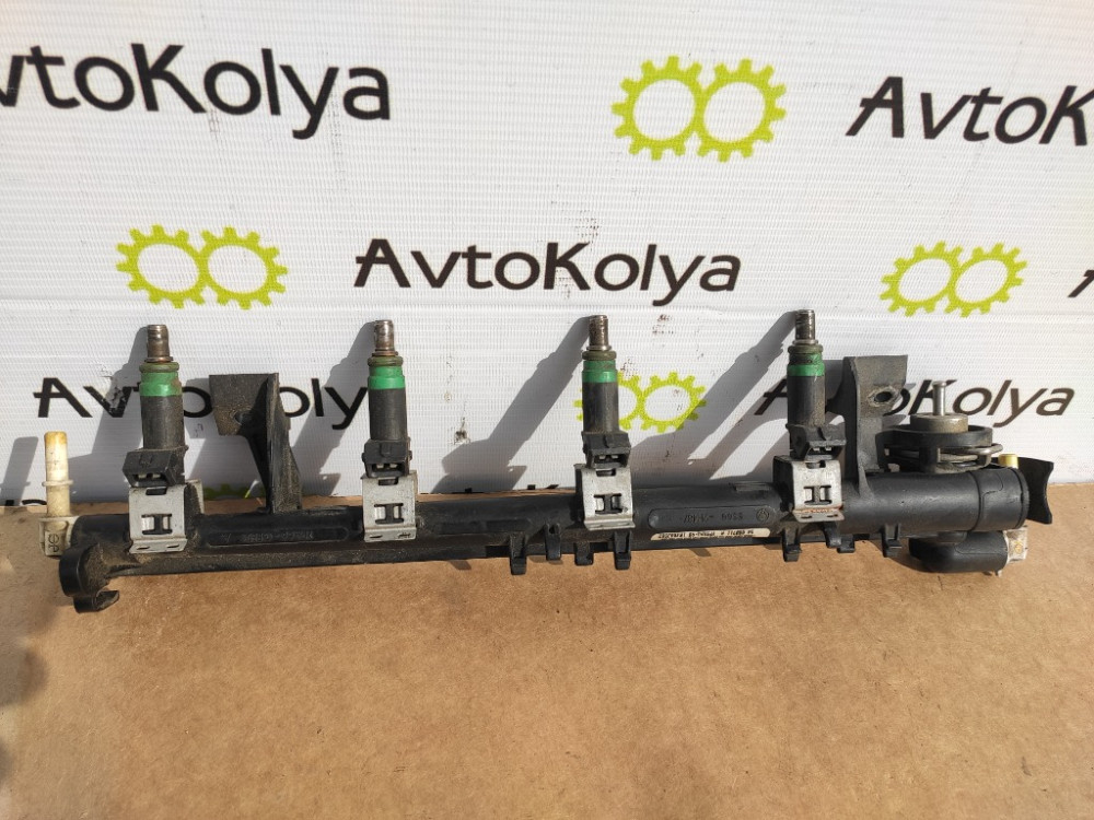 Паливна рейка (рампа форсунок) Ford Fusion 1.4 1.6 бензин 2002-2012 (5S6G-9H487-AA) Ковель - фото 1