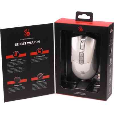 Мышка A4Tech Bloody R90 Plus Wireless Greyish White (4711421001731) Винница