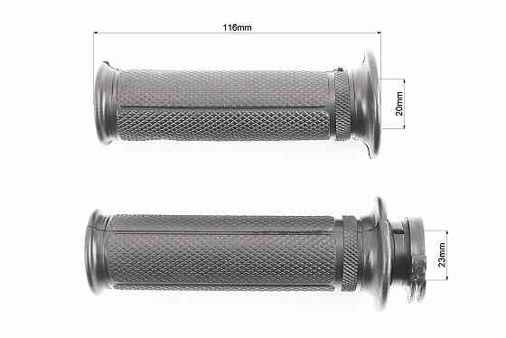 Рукоятка керма ліва, права з вставкою к-кт 2шт Suzuki LET'S (20мм внутрішній діаметр лівої рукоятки) Київ