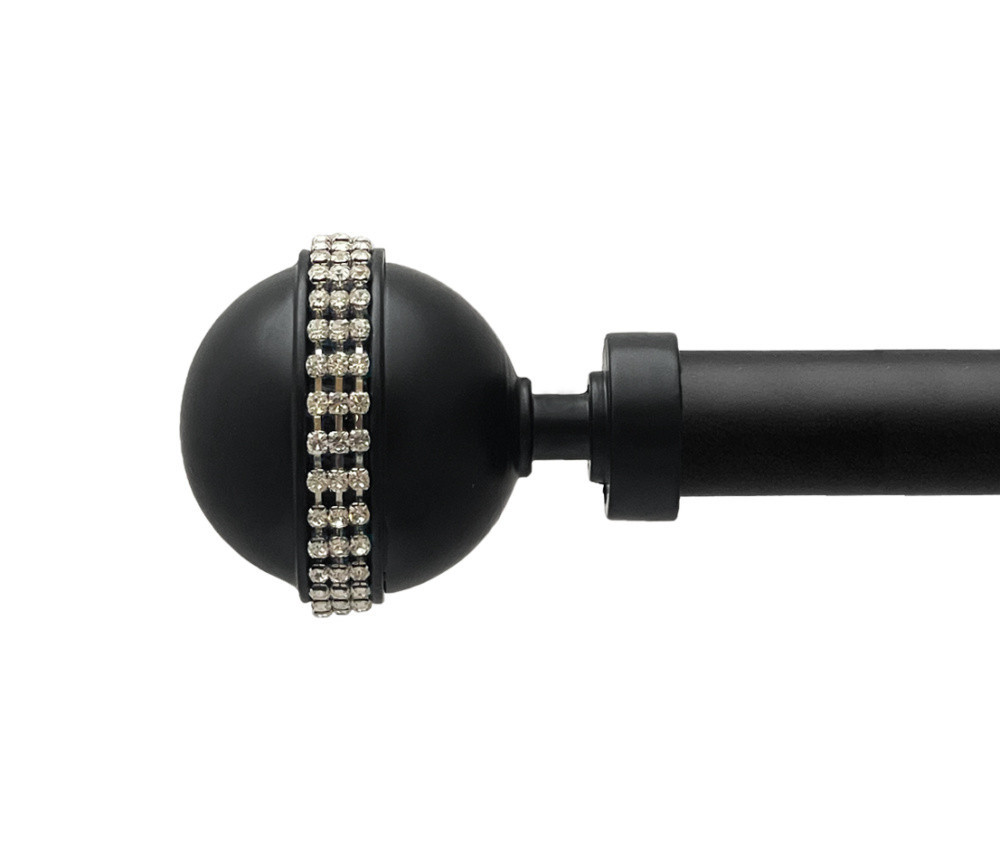 Карниз Orvit Авея металевий дворядний техно гладка труба кільце металеве Чорний Оксамит 25\19 мм 300 см Львов - изображение 2