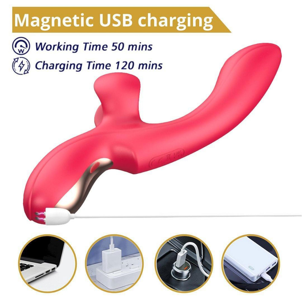 Вібратор - Erospace Sweet Play G-Spot & Critoral Flappinng Vibrator A16 Sex Aura Київ - фото 9