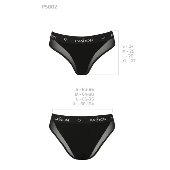 Трусики з прозорою вставкою Passion PS002 PANTIES S, black Львов