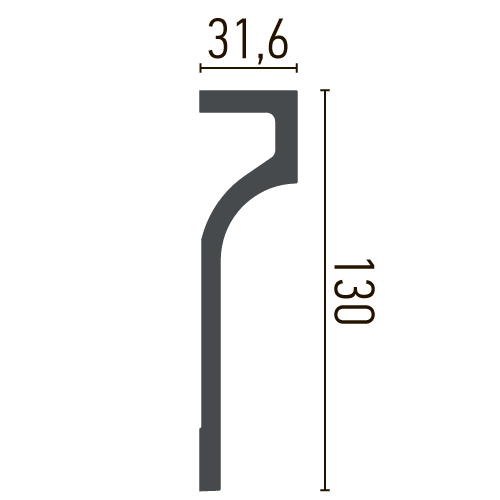 Карниз полиуретановый гладкий Gaudi Décor P 895 Днепр