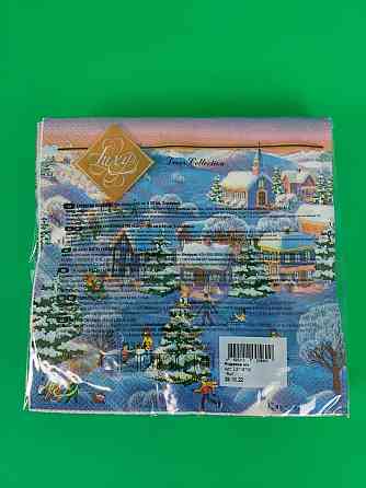 Салфетки бумажнае новогодние(ЗЗхЗЗ, 18шт)