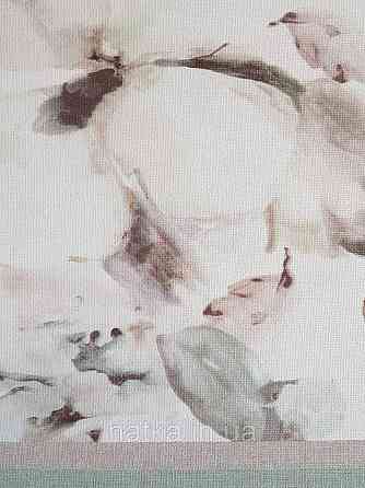 Обои виниловые на флизелиновой основе Rasch Florentine 1.06х10 цветы крупные коричневые бирюзовые белые Киев